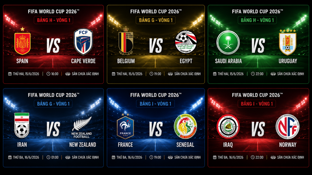 lịch thi đấu World Cup